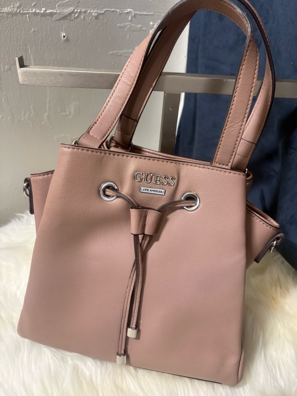 GUESS Blush Pink bucket Shoulder Bag